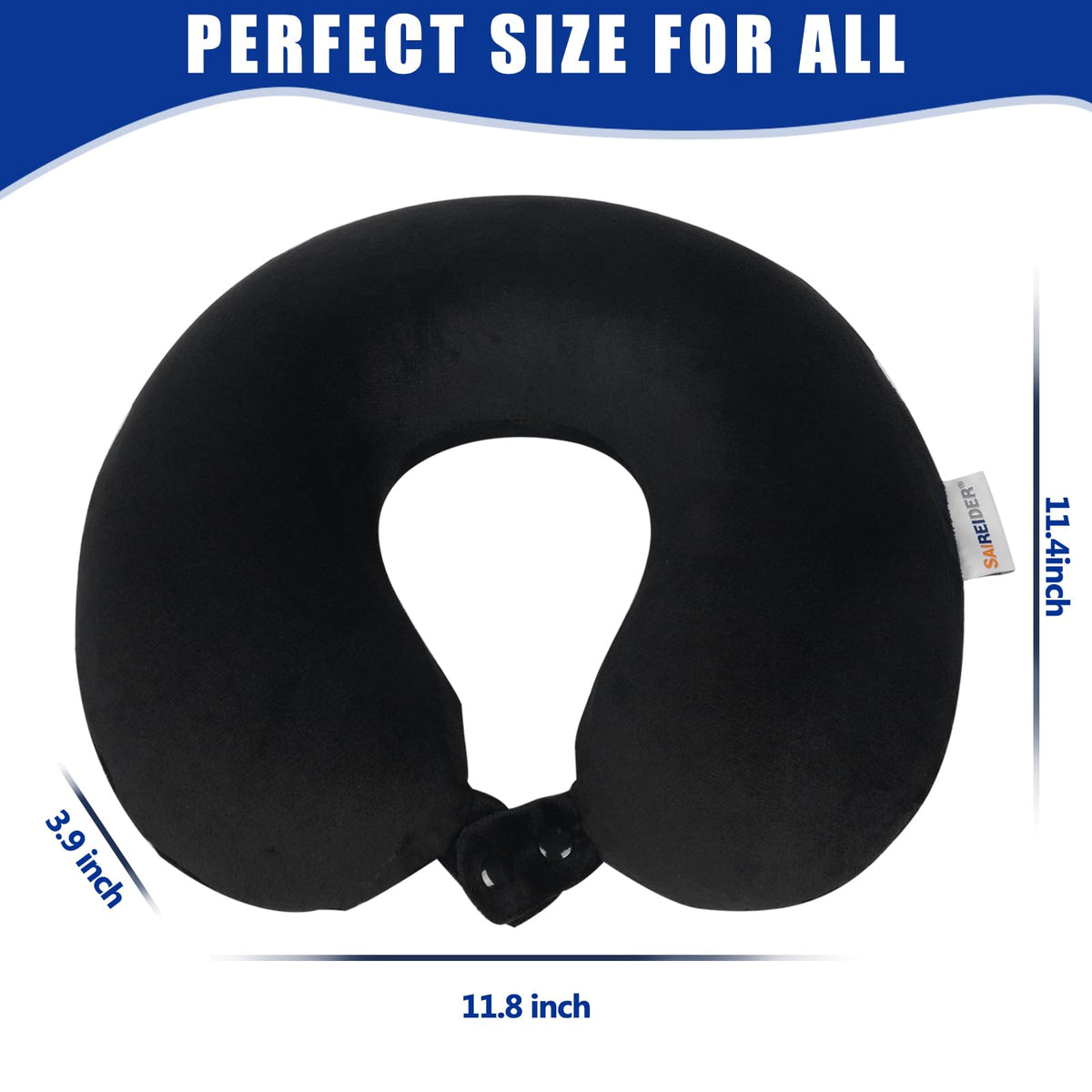 100% Pure Memory Foam Travel Neck Pillow