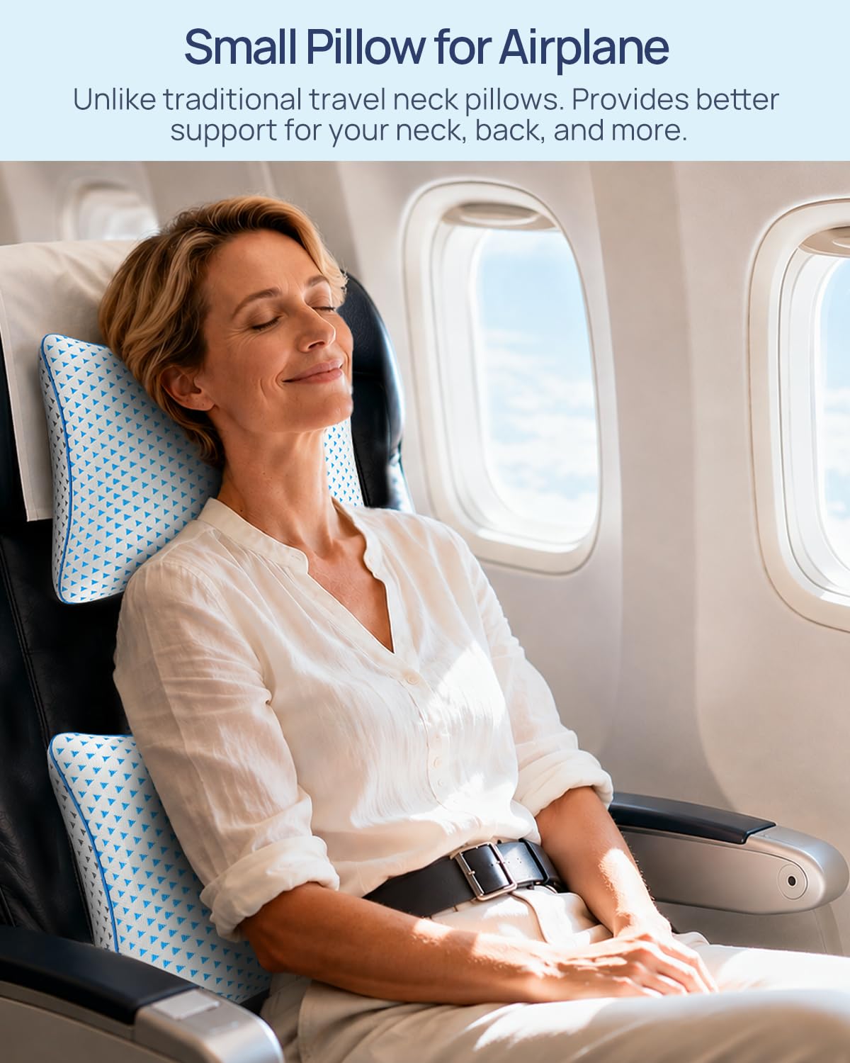 Adjustable Small Cooling Memory Foam Pillow for Travel, Airplanes & Camping - Recharge Pillows
