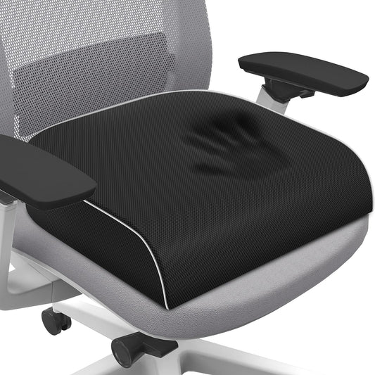 Memory Foam Seat Cushion, Office Chair Cushion, 3-Inch, Large - Recharge Pillows