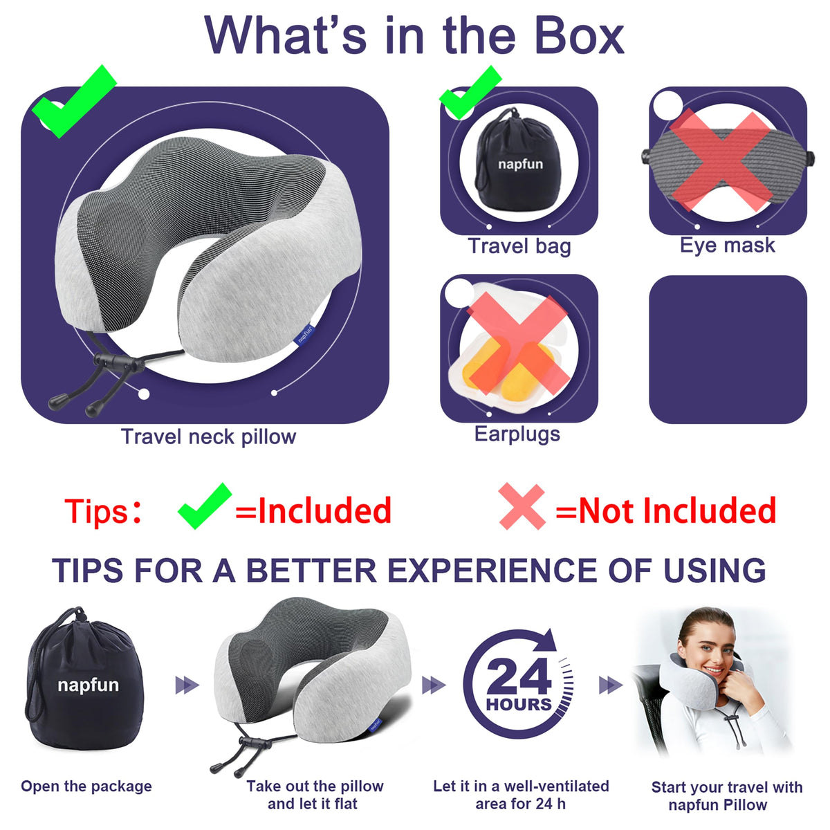 Neck Pillow for Traveling,100% Pure Memory Foam - Recharge Pillows