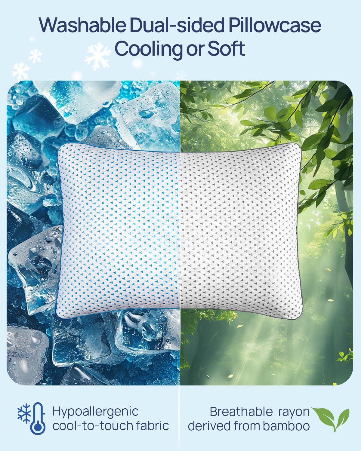 Adjustable Small Cooling Memory Foam Pillow for Travel, Airplanes & Camping - Recharge Pillows